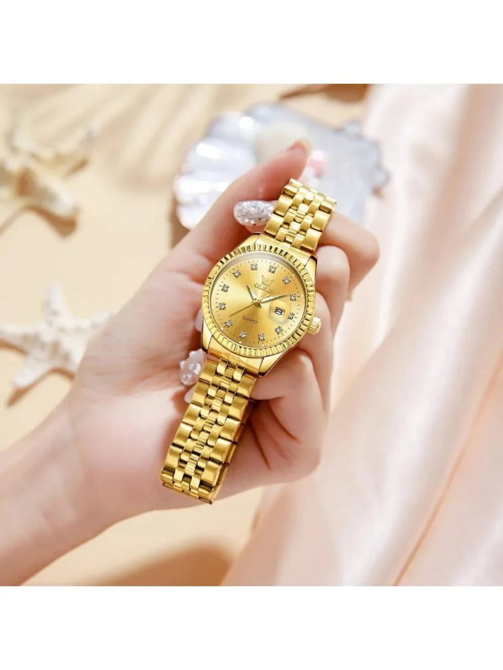 Stylish Women's Stainless Steel Analog Watch | Water Resistant, Luminous, Date